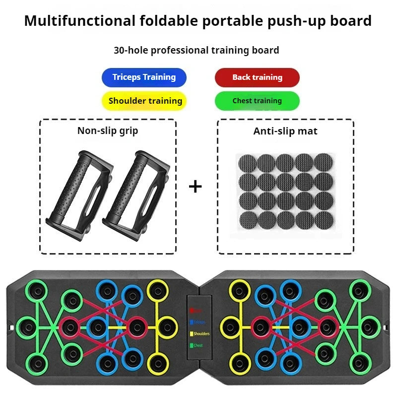 All in One Portable Push-Up Board with Cables