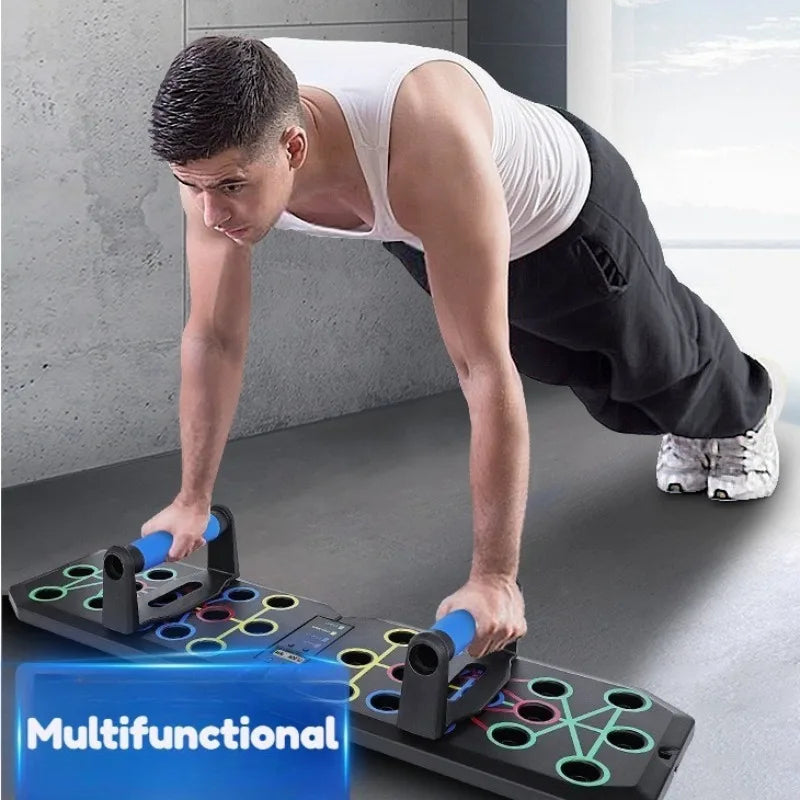 All in One Portable Push-Up Board with Cables